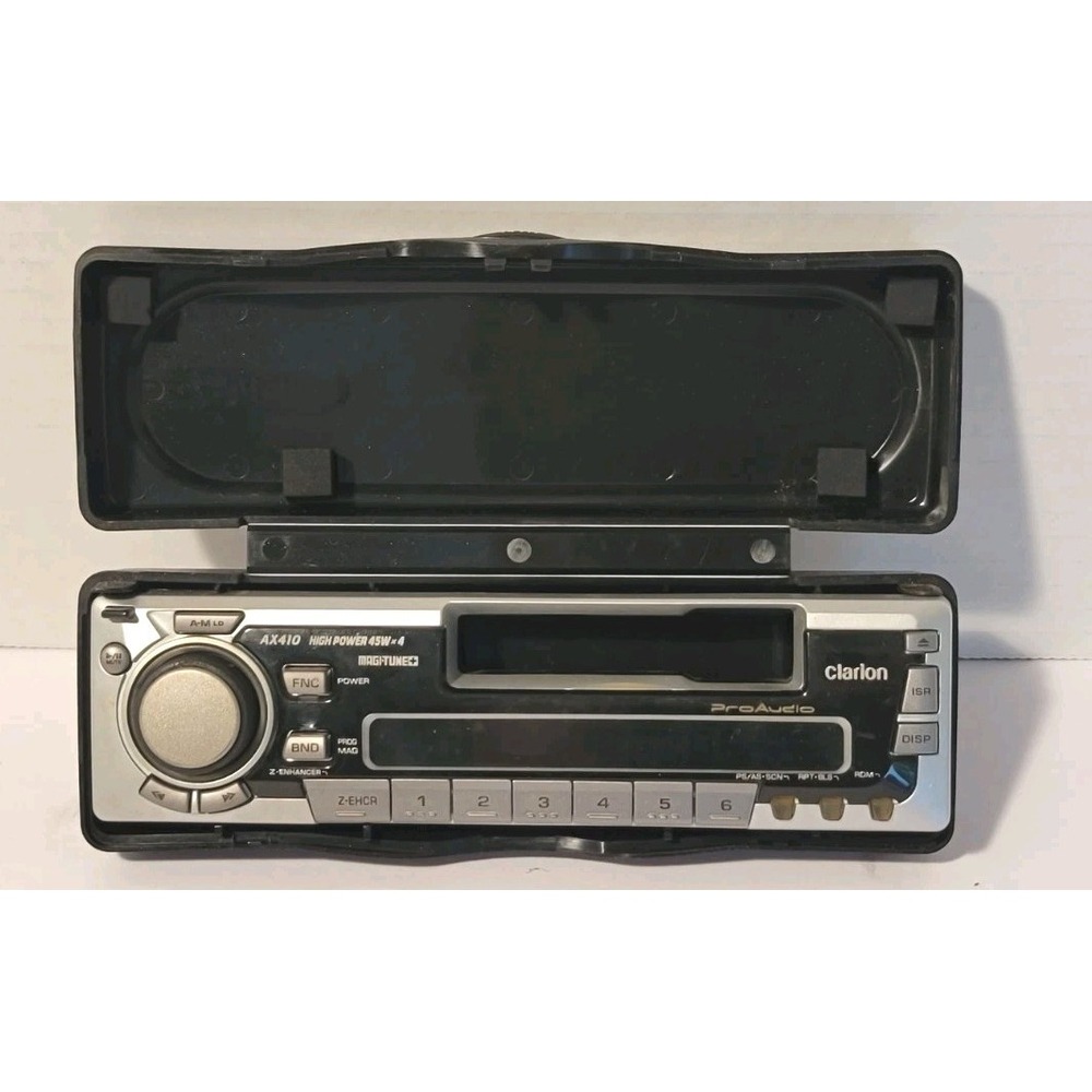 CD Player Stereo Face Plate Clarion  DCP-338 For AX410 With Black Carrying Case